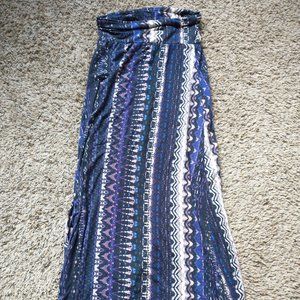 Mossimo - Size X Small - Purple, Tan, White Maxi Skirt